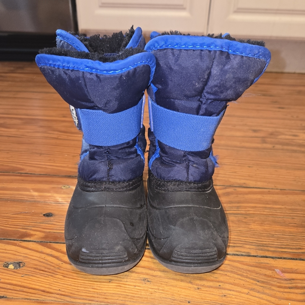 Kamik Blue And Black Lined Snow Boots Toddler 8